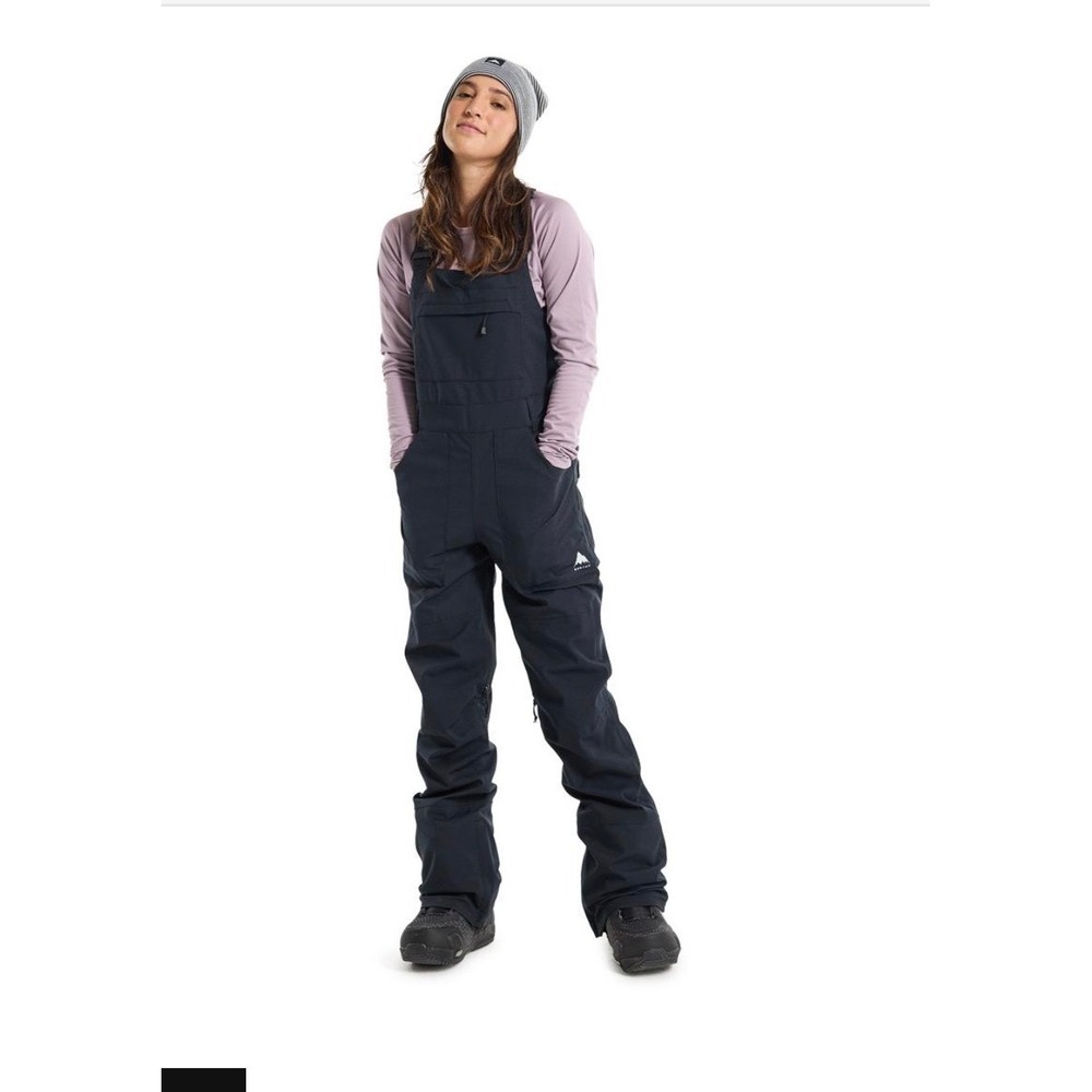 Burton Avalon Bib Snowboard Pants Navy Blue Womens XS Waterproof Ski Overalls